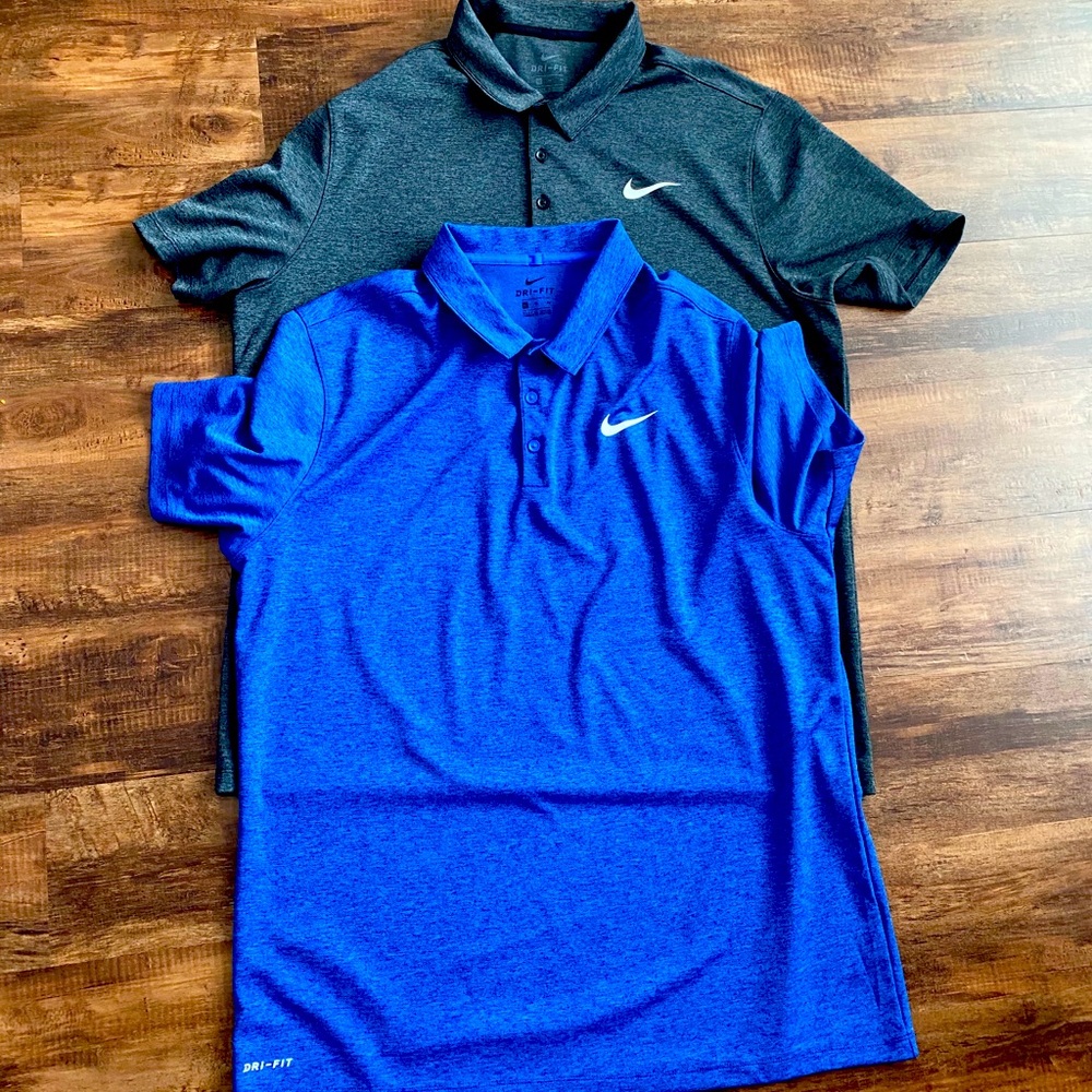 Lot of 2-Nike Dri Fit polo. Size XL